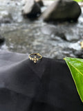 Bague en croix strass blanc