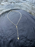 Collier perlé & croix du christ