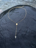 Collier du Christ et sa croix en strass